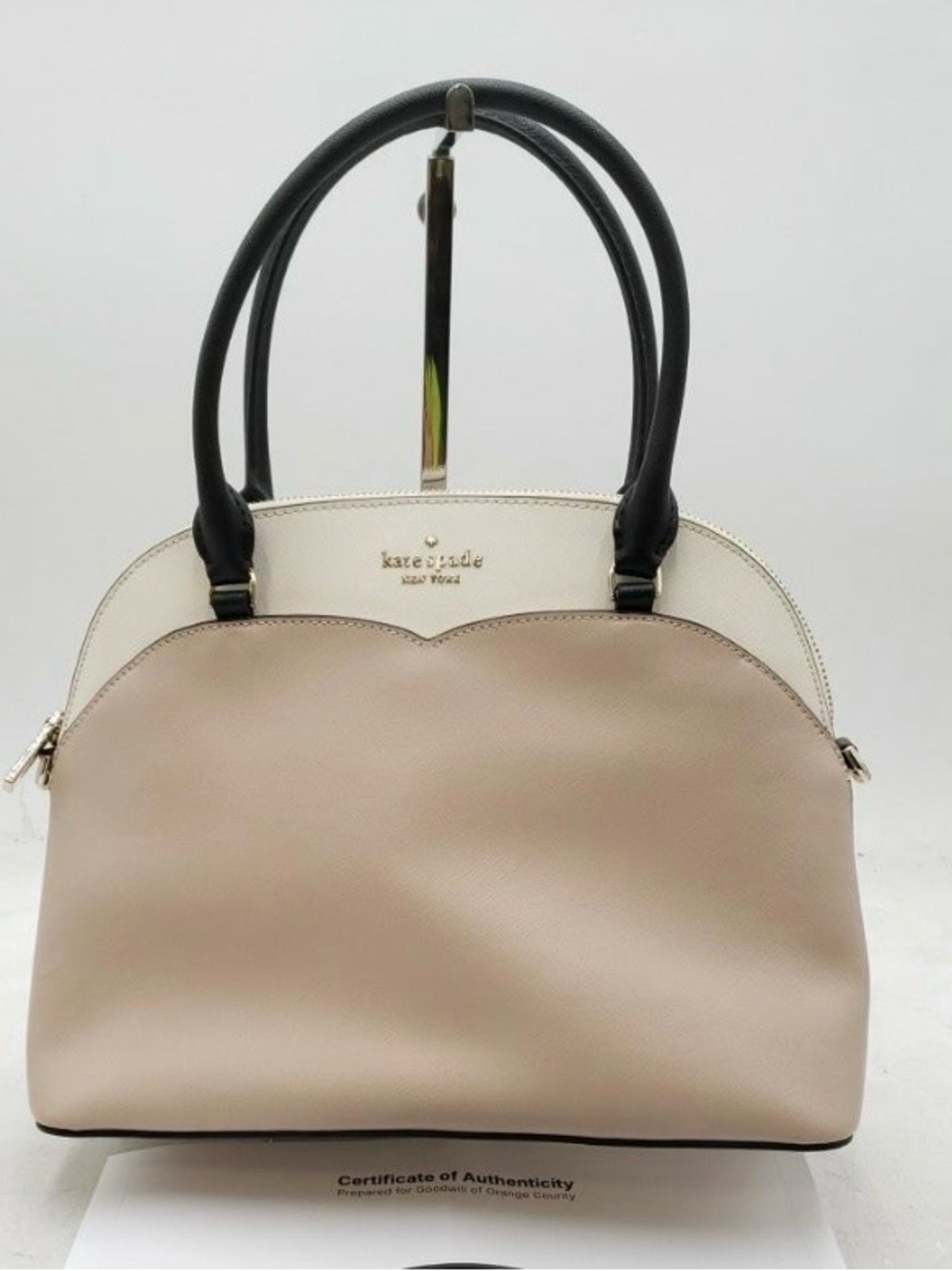 Authentic kate spade Two Tone and Black Satchel , detachable black strap